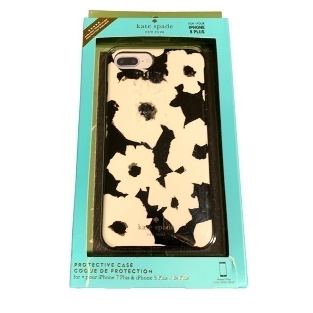 New Kate Spade Floating Floral Black White IPHONE Case Protector 6/6s 7/8